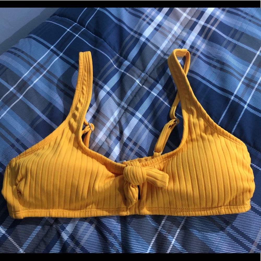 Yellow Target Bikini Top